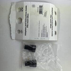 NEW! ORIGINAL PEDAL ADPATER EXTENDERS 19MM 9/16" to 1/2" IN BLACK.